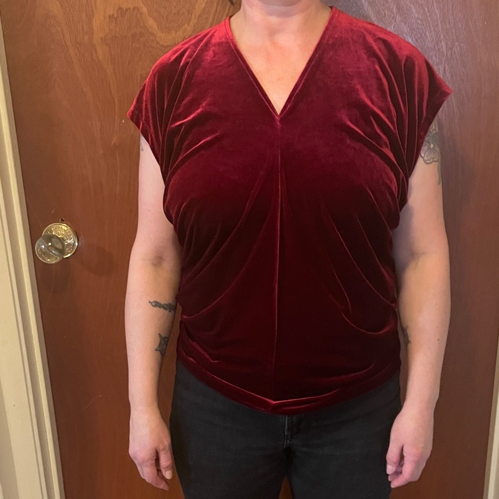 Lands End velvet top
